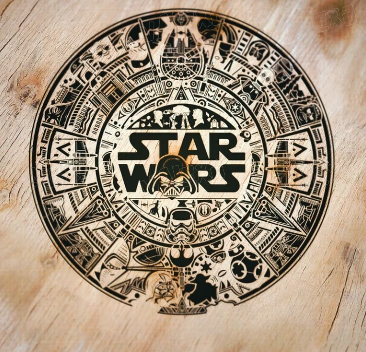 Star Wars Calendar v2 2021 Vector Dxf Cdr svg For CNC Vector File 