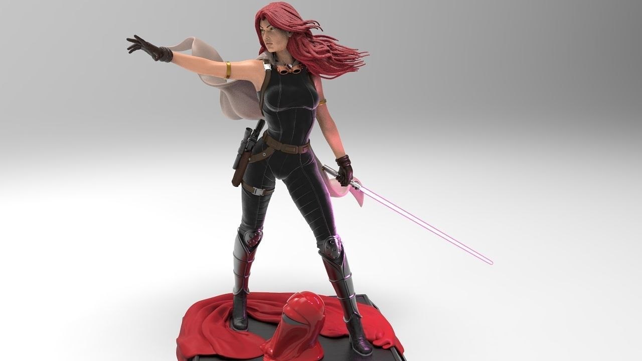 optimized-14b0d145176fcd81dcf8dca3a5566162.jpg Mara Jade From Star Wars STL FILES - Image 1
