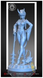 Onigirl The Samurai Warrior Fanart STL FILES - Image 3