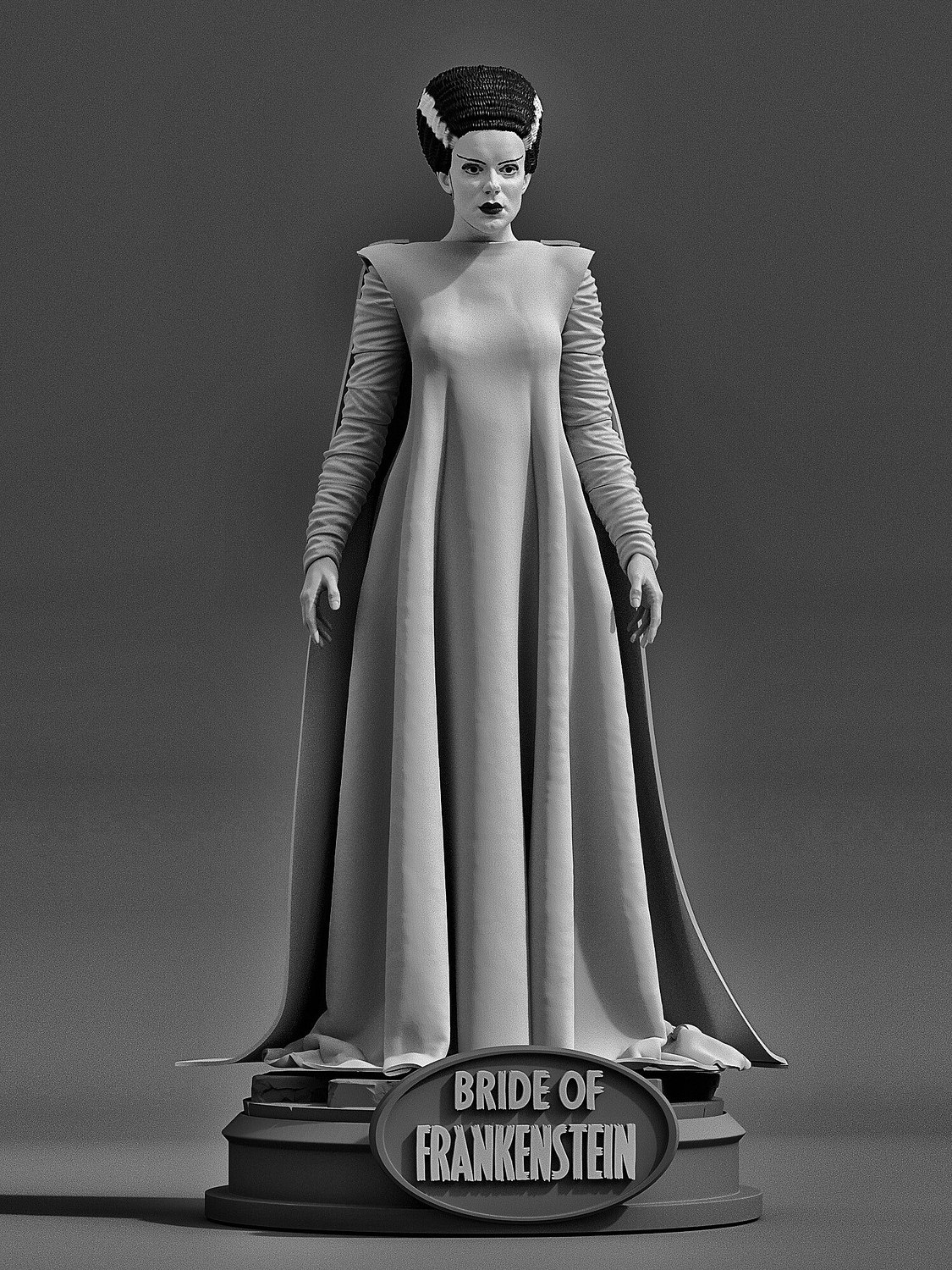 optimized-22b611def42928342010217a770034db.jpg Bride of Frankenstein From Classic Monsters STL FILES - Image 1