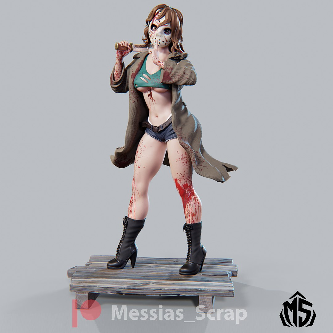optimized-27202a84056a490f68ad6d11c4fabf6a.jpg Jason Female V2 Fanart STL FILES - Image 1