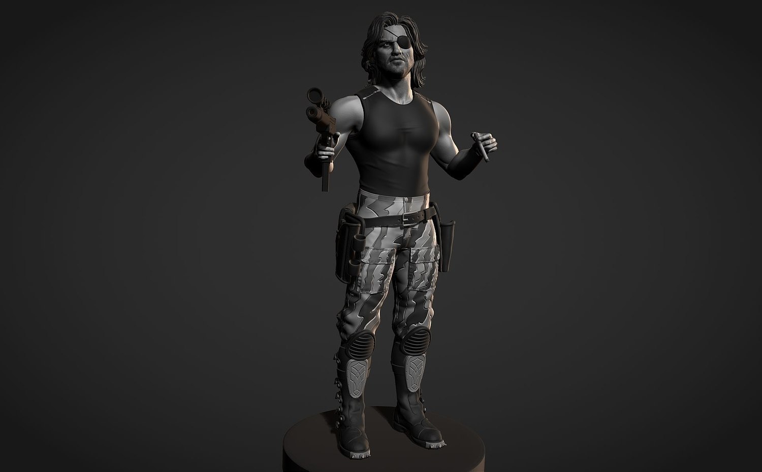 optimized-299e2b8b16ad277daaee8745994cc7aa.jpg Snake Plissken Fanart STL FILES - Image 1