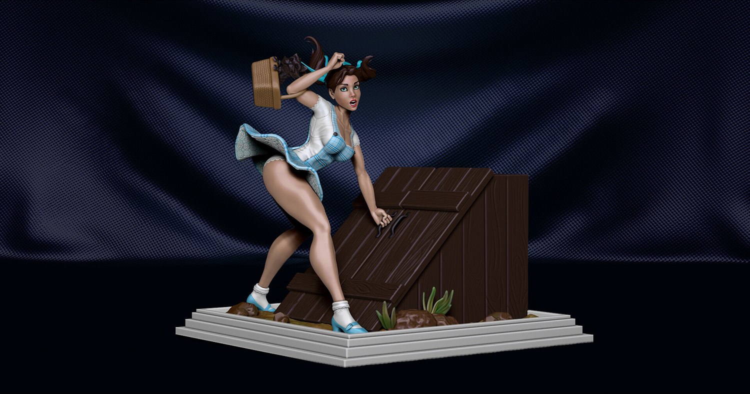 optimized-40c23421594f2bb07080eb034c3f67f6.jpg Dorothy from The Wizard of Oz Fanart STL FILES - Image 1