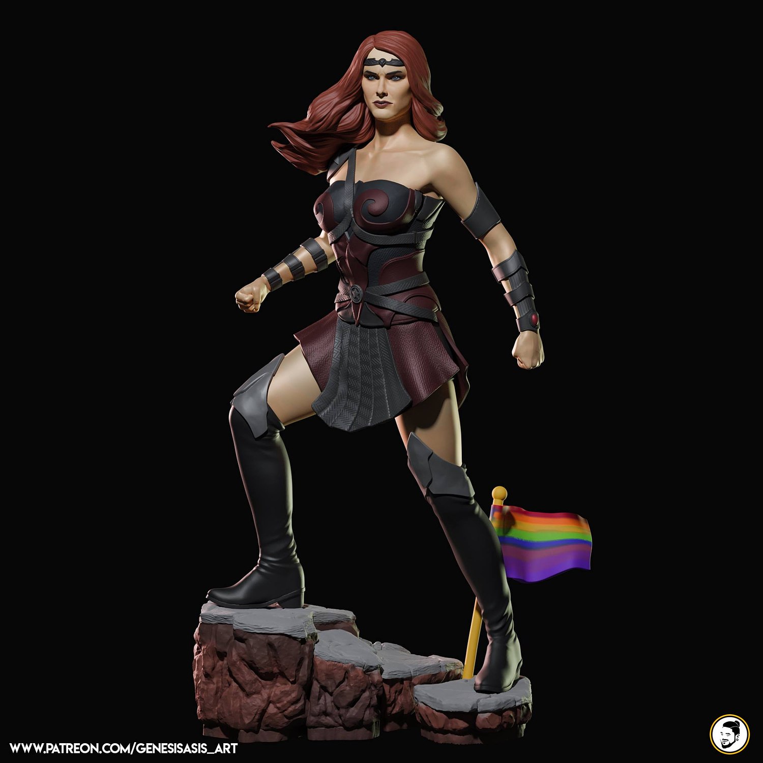 optimized-4569e192177f8b7b7fe02ce5697990d4.jpg Queen Maeve from The boys STL FILES - Image 1