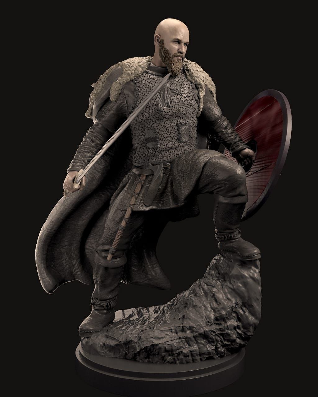 optimized-56dc911d736efefa57f7ebe518aefa07.jpg Ragnar Lodbrok From Vikings STL FILES - Image 1