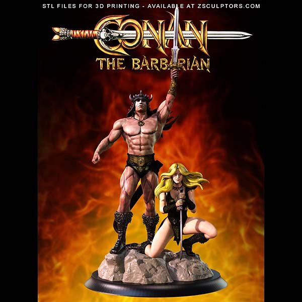 optimized-584626f65aef996c1c346c9b6351f4ef.jpg Conan the Barbarian V2 Fanart STL FILES - Image 1