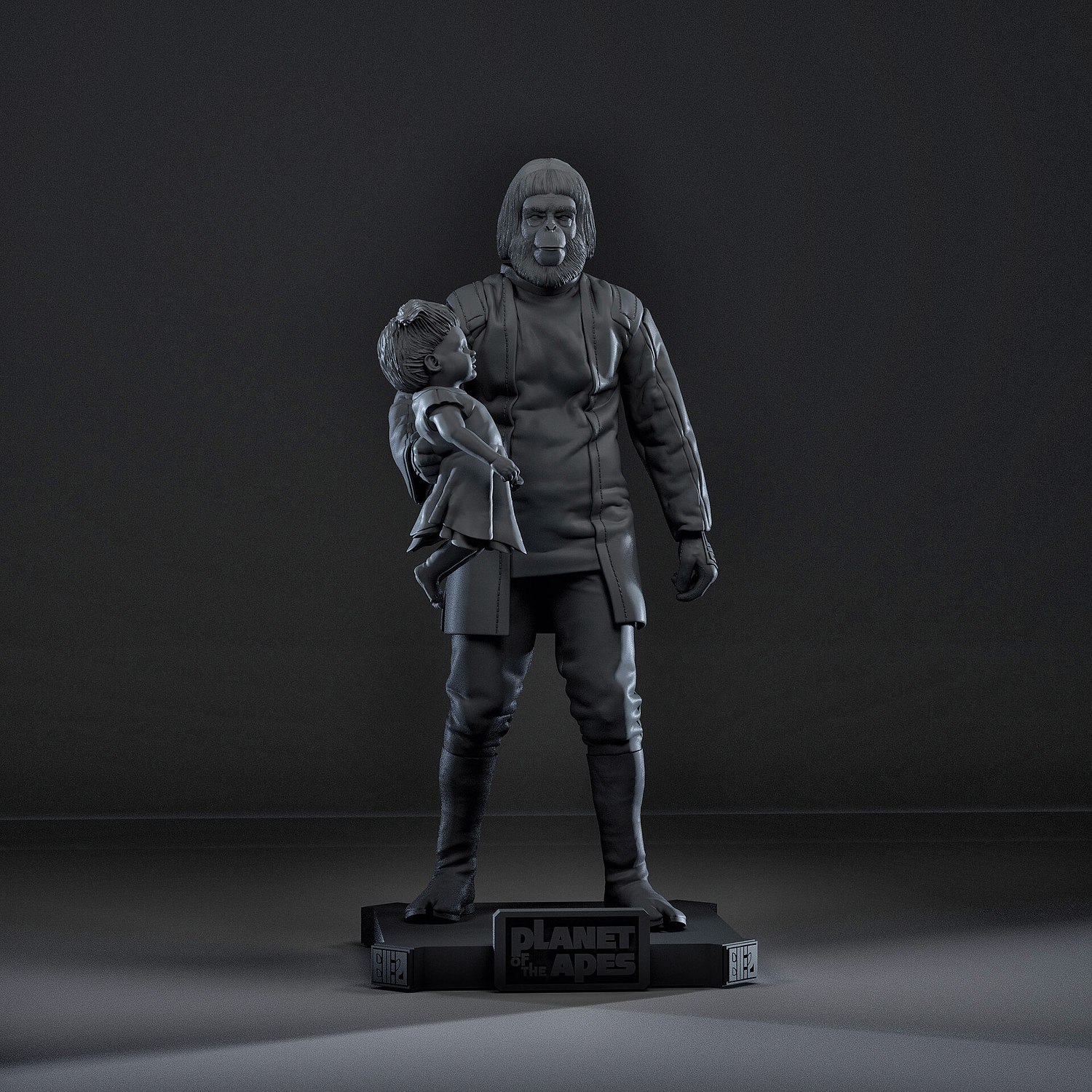 optimized-8ecf4b7bf73c96153b6132d04de09f8f.jpg Dr. Zaius From Planet of the Apes STL FILES - Image 1