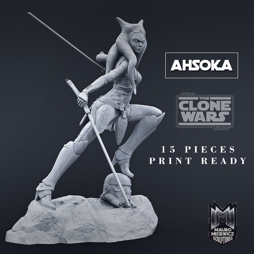 optimized-971ed57553929e39c8badc5bcb5611b3.jpg Ahsoka Tano V4 From Star Wars STL FILES - Image 1