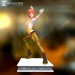 Leeloo in Action from The Fifth Element STL FILES