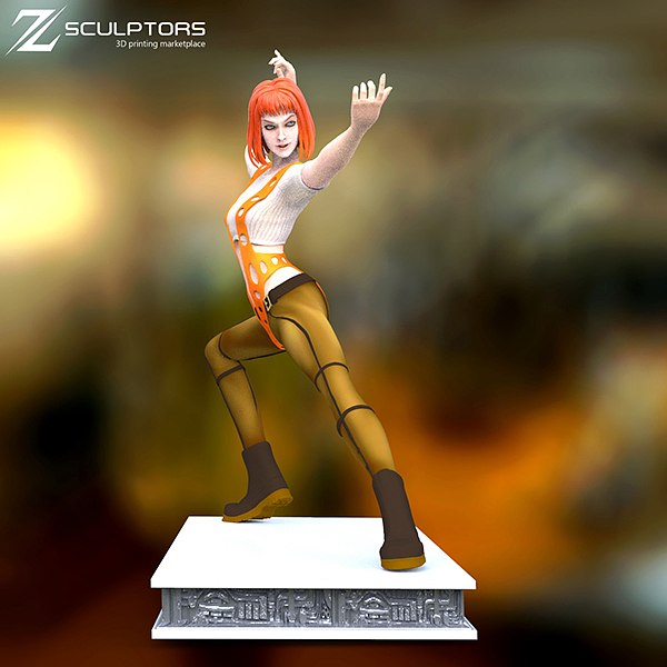 optimized-a1f2698cff93cd6e7a429866b6445d24.jpg Leeloo in Action from The Fifth Element STL FILES - Image 1