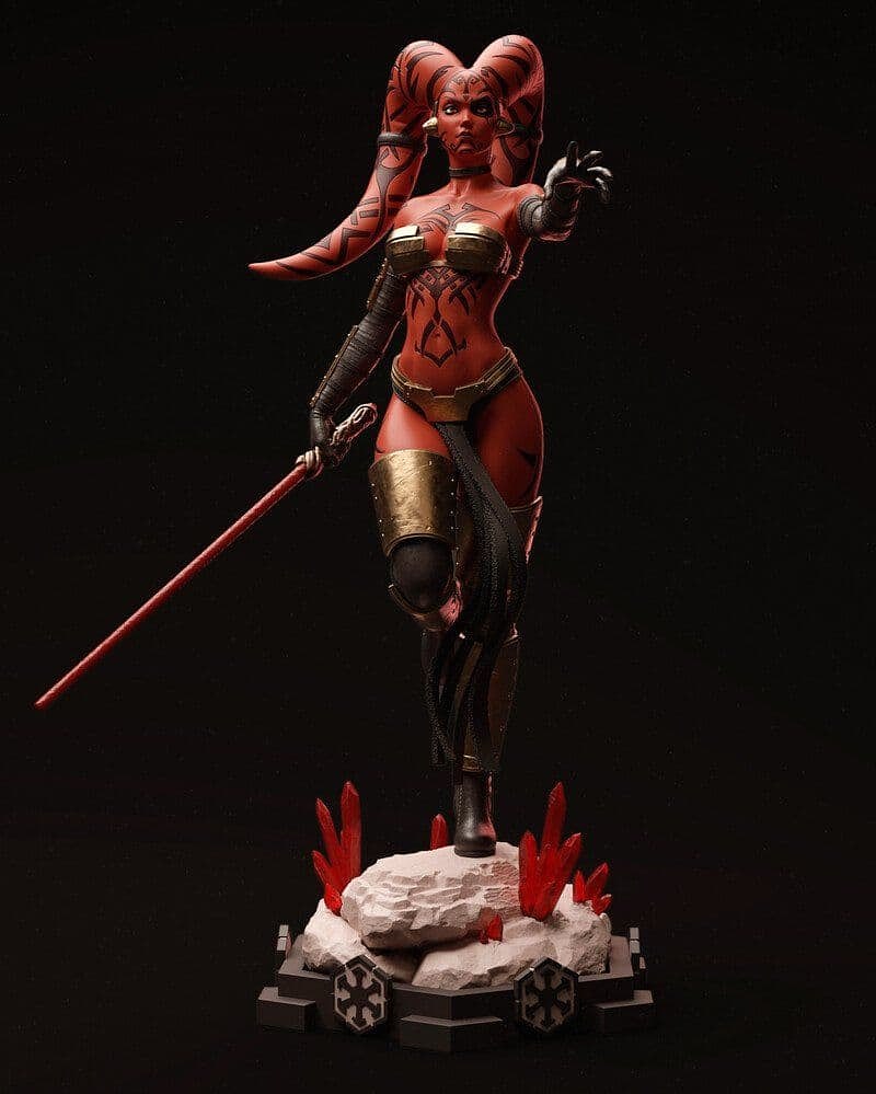 optimized-aeab0c45bec84792e4aaf4a9e91cc593.jpg Star Wars - Darth Talon Pose 2 STL FILES - Image 1