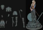 Lagertha from Vikings - Pose 2 - Anime Version STL FILES - Image 2