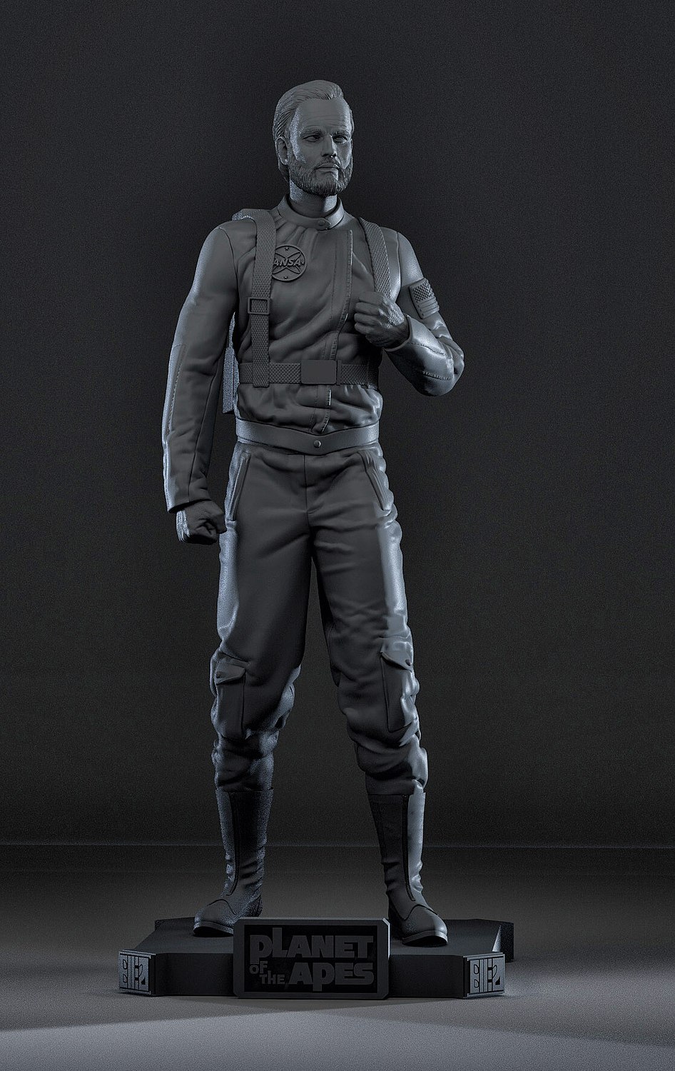 optimized-d03eb0ec2fd9ead4cdbebee59b721453.jpg George Taylor From Planet of the Apes STL FILES - Image 1