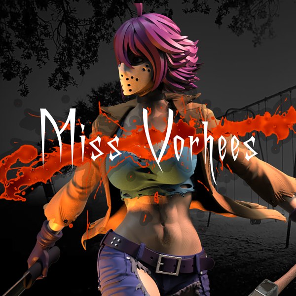 optimized-e65a4ce55a06887fe1f00ce47bfd7d5f.jpg Miss Voorhees Fanart STL FILES - Image 1
