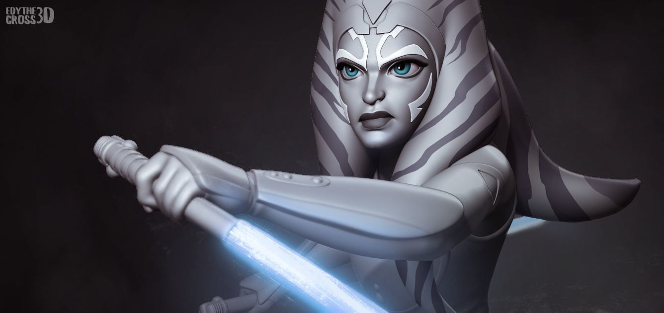 optimized-ef9ee256c429ce4a2dee3477bc2f15e5.jpg Ahsoka Tano Version 2 From Star Wars STL FILES - Image 1